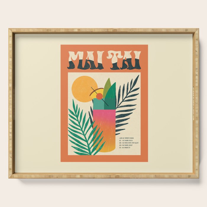 Mai Tai Vintage Cocktail Recipe  Serving Tray Gallery Image 1
