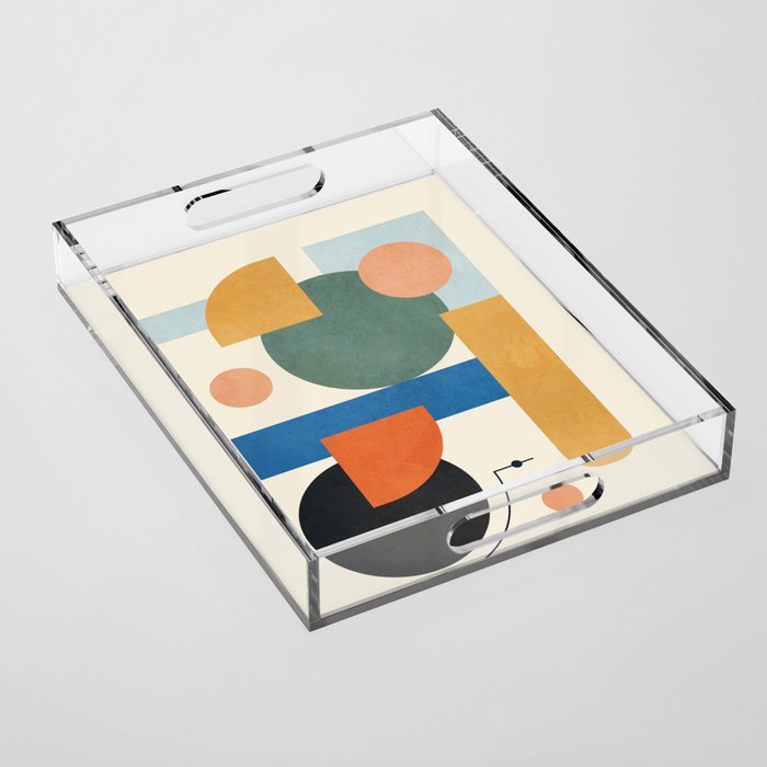 Geometric Color Play 01 Acrylic Tray Gallery Image 1