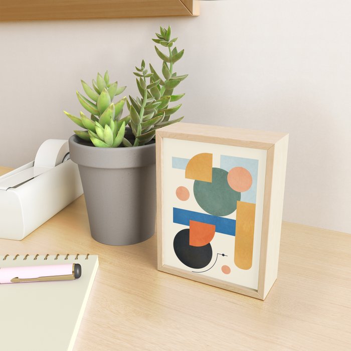 Geometric Color Play 01 Mini Art Print Gallery Image 2