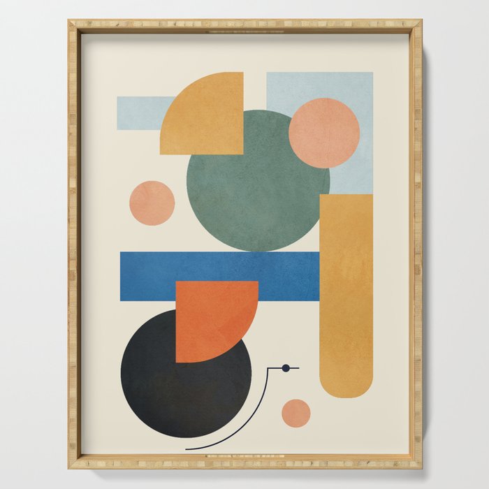 Geometric Color Play 01 Serving Tray Gallery Image 1