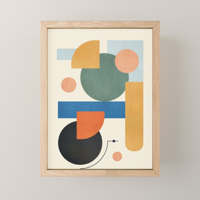 Geometric Color Play 01 Mini Art Print Gallery Image 1