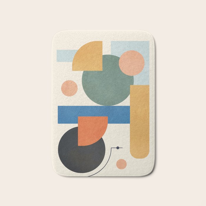 Geometric Color Play 01 Bath Mat Gallery Image 1
