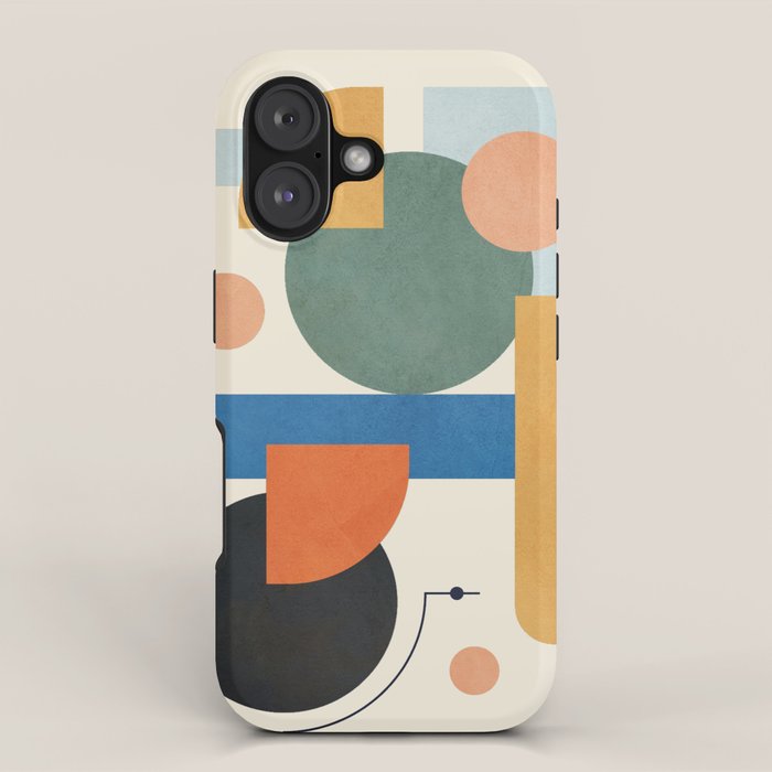 Geometric Color Play 01 iPhone Case Gallery Image 1