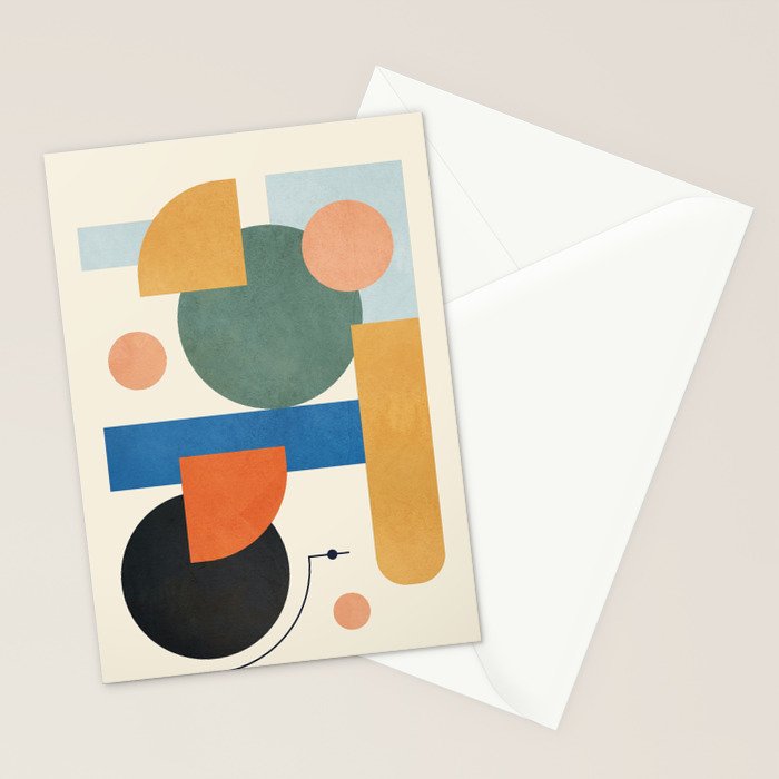 Geometric Color Play 01 Stationery Card Gallery Image 2