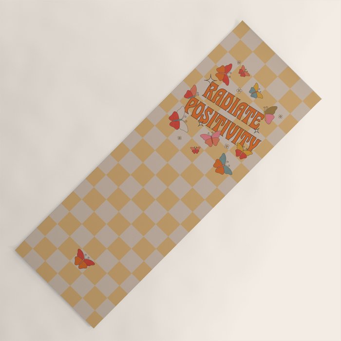 Radiate Positivity Butterflies Yoga Mat Gallery Image 1