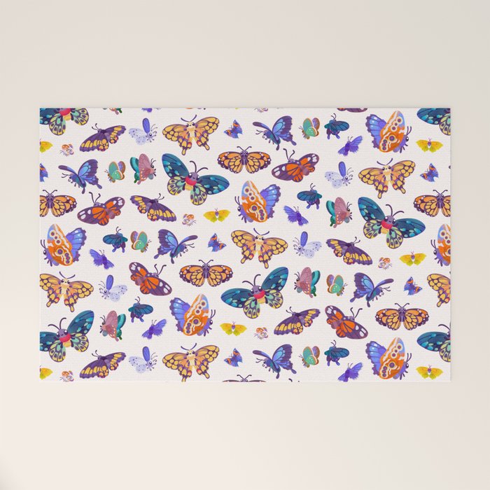 Butterflies Day - bright Welcome Mat Gallery Image 1