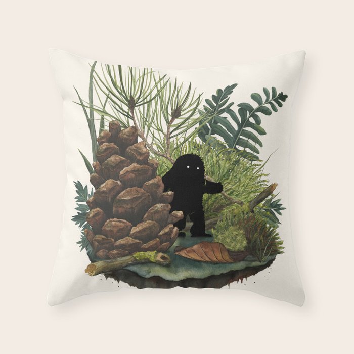 Tiny Sasquatch Throw Pillow Gallery Image 6