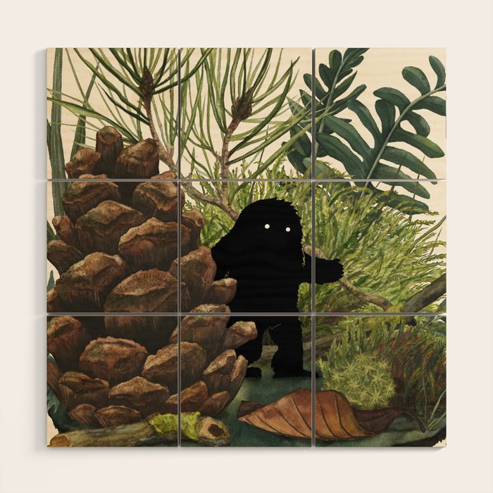 Tiny Sasquatch Wood Wall Art Gallery Image 1