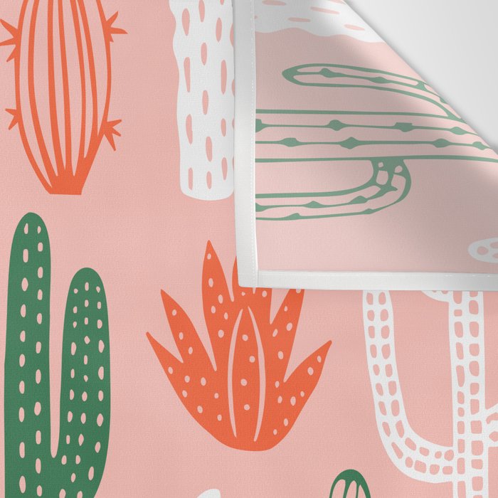 Cactus plant doodle art pattern Wall Tapestry Gallery Image 3