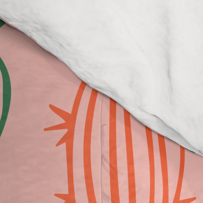 Cactus plant doodle art pattern Comforter Gallery Image 4