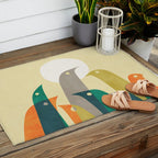 Wild birds at the beach Outdoor Rug Gallery Image 2