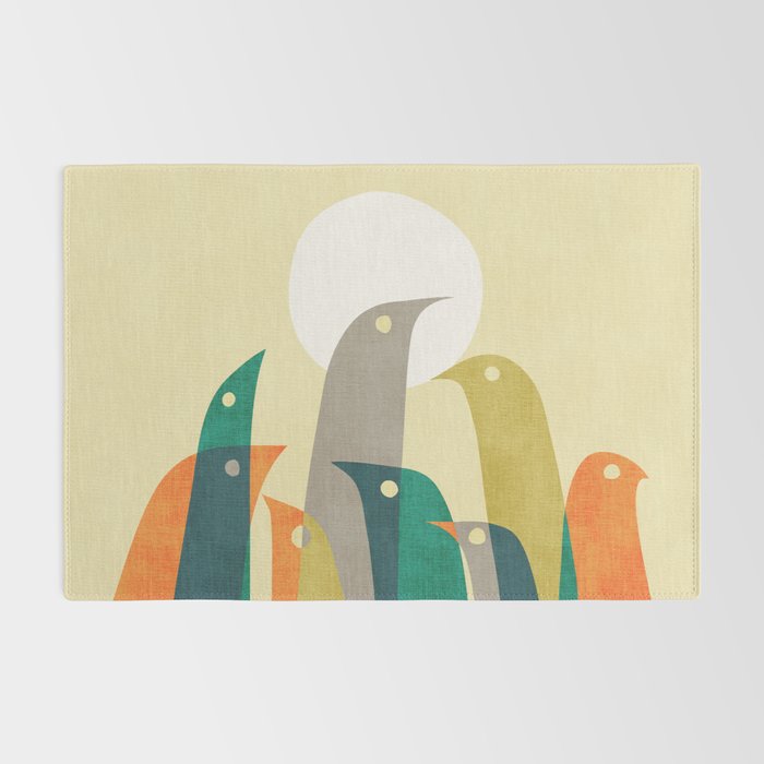 Wild birds at the beach Rug Gallery Image 2