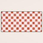 Fall Flower Print in Pink Desk Mat Gallery Image 3