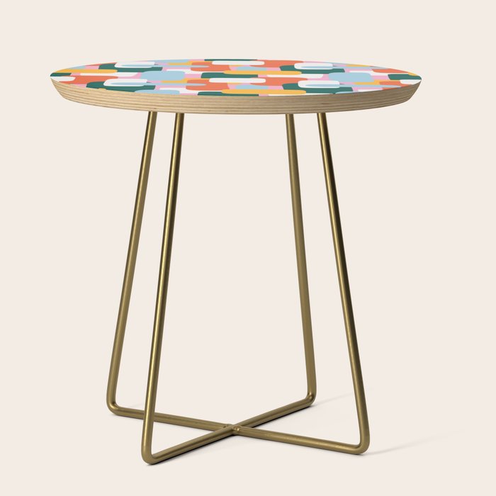 Abstract geometric shape art pattern Side Table Gallery Image 1
