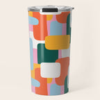 Abstract geometric shape art pattern Travel Mug Gallery Image 1