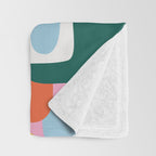 Abstract geometric shape art pattern Throw Blanket Gallery Image 3