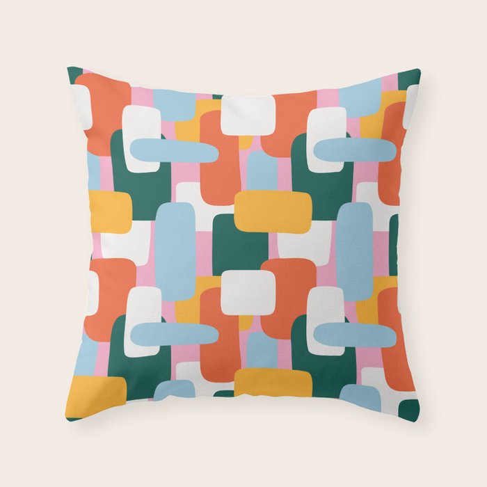 Abstract geometric shape art pattern Throw Pillow Gallery Image 6