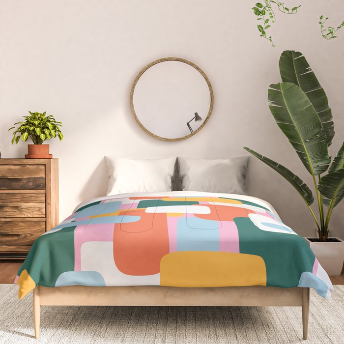 Abstract geometric shape art pattern Comforter Gallery Image 3