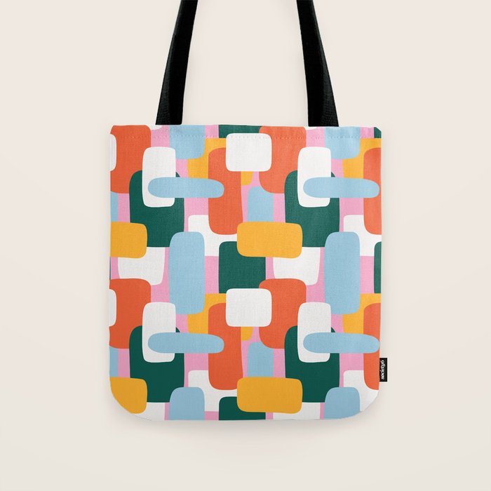 Abstract geometric shape art pattern Tote Bag Gallery Image 1