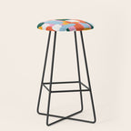 Abstract geometric shape art pattern Stool Gallery Image 1