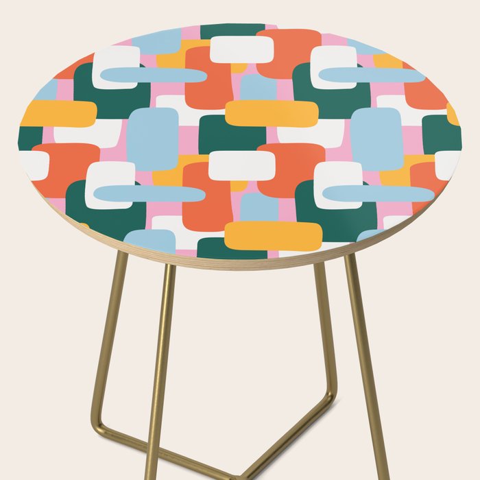 Abstract geometric shape art pattern Side Table Gallery Image 2