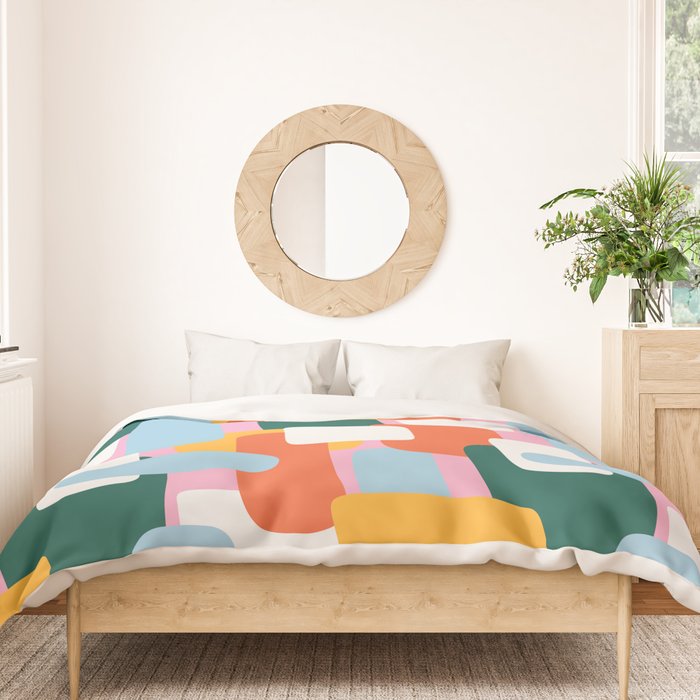 Abstract geometric shape art pattern Duvet Cover Gallery Image 3