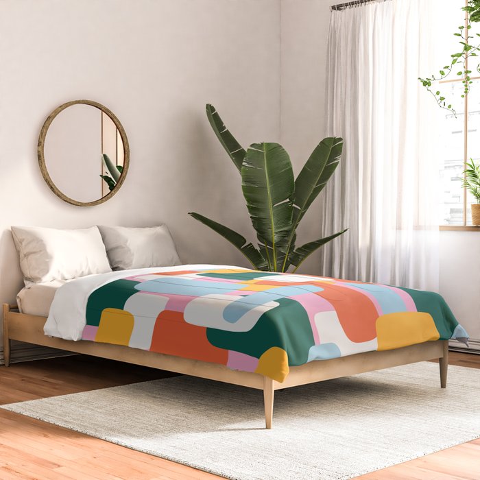 Abstract geometric shape art pattern Comforter Gallery Image 2