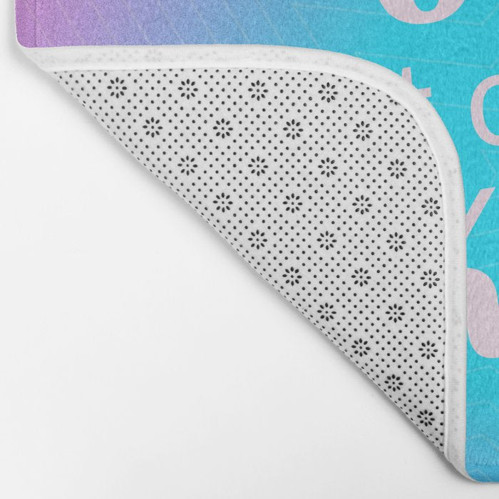 Cool To Be Kind - Gradient Typography Bath Mat Gallery Image 2