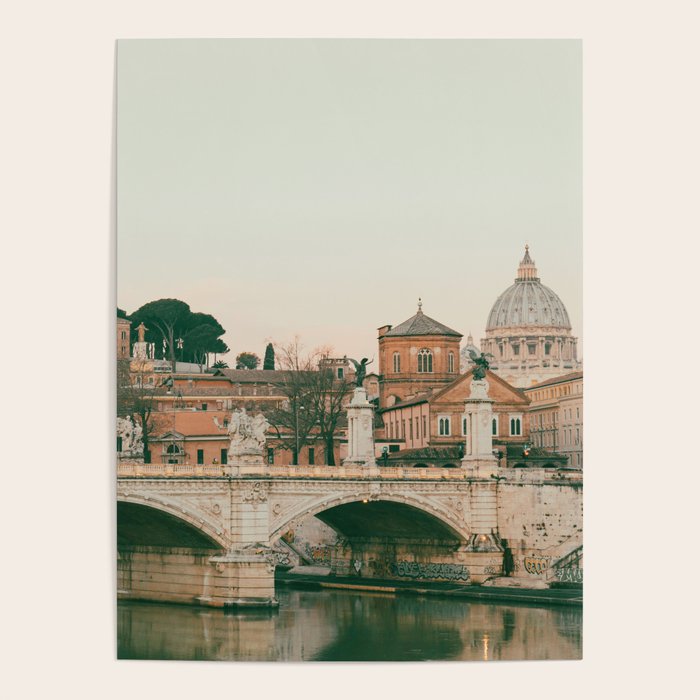 Ponte Vittorio Emanuele Bridge at Sunset - Rome Travel Photography Art Print | Italy Poster Gallery Image 4