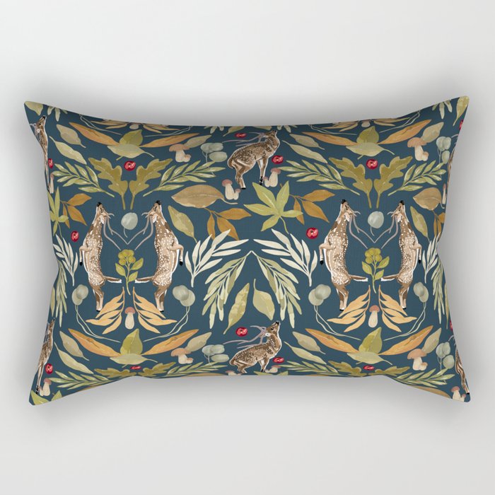 Deer in a wild nature forest DD Rectangular Pillow Gallery Image 1