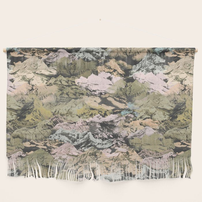 Abstract colorful dark mountains C Wall Hanging Gallery Image 1