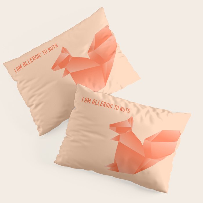 Allergic to Nuts - Origami Orange Squirrel Pillow Sham Gallery Image 3