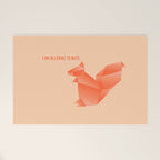 Allergic to Nuts - Origami Orange Squirrel Welcome Mat Gallery Image 1