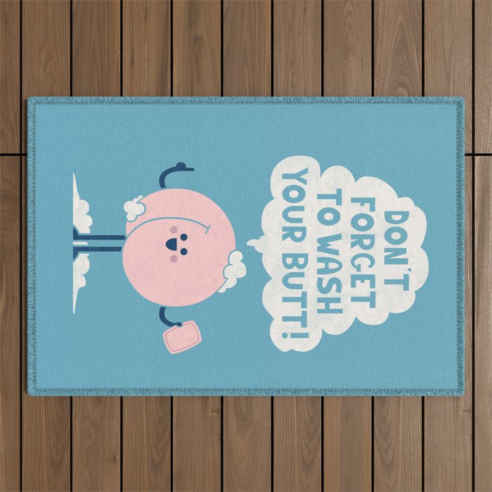 Wash Your Butt Outdoor Rug
