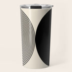 Abstraction_BLACK_DOT_LINE_ART_Minimalism_003C Travel Mug Gallery Image 1