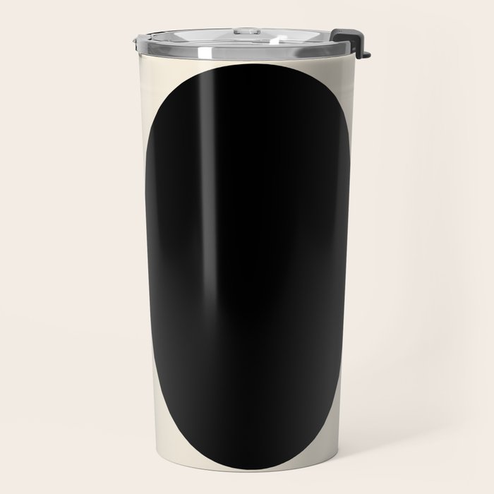 Abstraction_BLACK_DOT_LINE_ART_Minimalism_003C Travel Mug Gallery Image 2