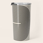 Abstraction_BLACK_DOT_LINE_ART_Minimalism_003C Travel Mug Gallery Image 3