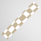 Hand Drawn Checkerboard Pattern (tan/white) Table Runner Gallery Image 3