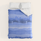 Vintage Western Desert Landscape in Night Blue Comforter Gallery Image 6