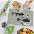 Mid Century Meow Retro Atomic Cats - Gray Cutting Board Gallery Image 2