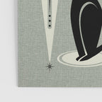 Mid Century Meow Retro Atomic Cats - Gray Poster Gallery Image 3