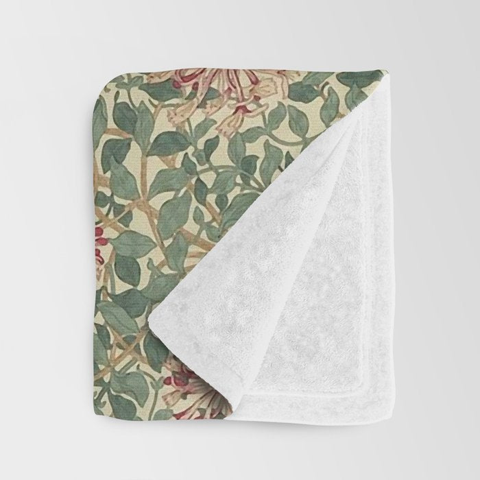 William Morris "Honeysuckle" 1. Throw Blanket Gallery Image 3