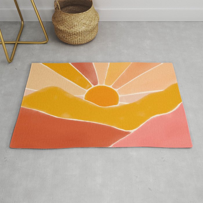 Wonderful Sunset Boho Rug Gallery Image 1
