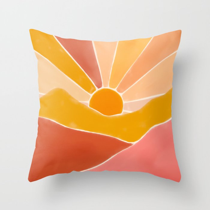 Wonderful Sunset Boho Throw Pillow Gallery Image 6