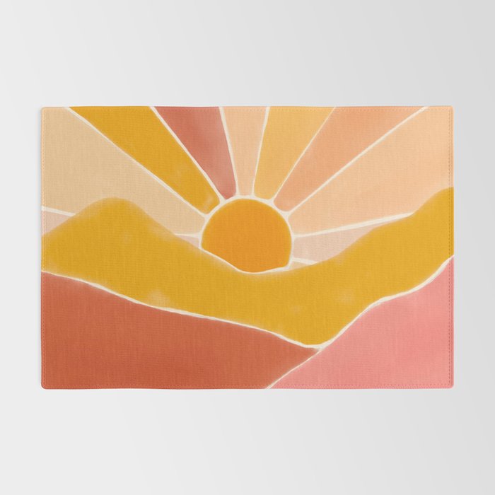 Wonderful Sunset Boho Rug Gallery Image 2