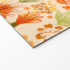 Watercolor flowers, orange, red, boho, pretty, bright colours Welcome Mat Gallery Image 2