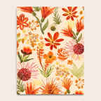 Watercolor flowers, orange, red, boho, pretty, bright colours Notebook Gallery Image 4