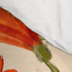 Watercolor flowers, orange, red, boho, pretty, bright colours Comforter Gallery Image 4