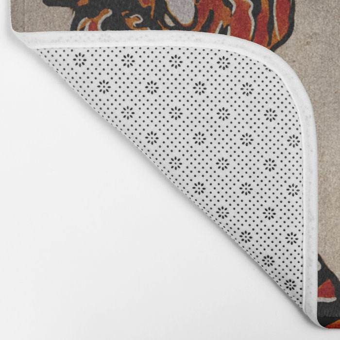 Two Tigers -- Ukiyo-e Style Bath Mat Gallery Image 2