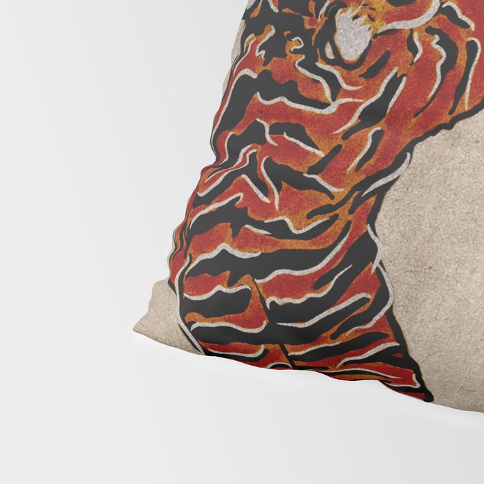 Two Tigers -- Ukiyo-e Style Pillow Sham Gallery Image 4